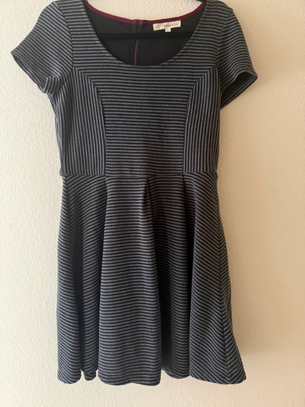 Rewind Black and Burgundy Casual Top